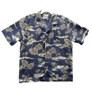 VTG Howie Hawaiian Shirt Men's XL Palm Surfer Tropical Coastal Island 90's Retro